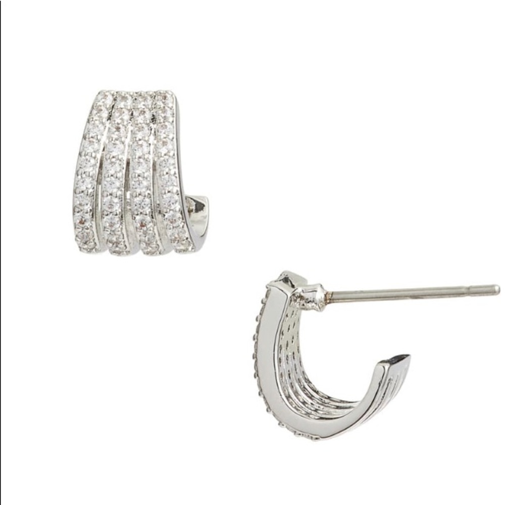 Multirow Pavé Huggie Earrings NORDSTROM